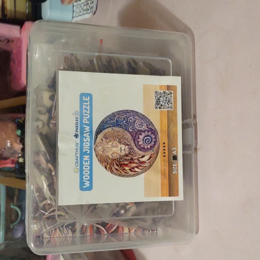 CraftHub Wooden Jigsaw Puzzle with Lion Design